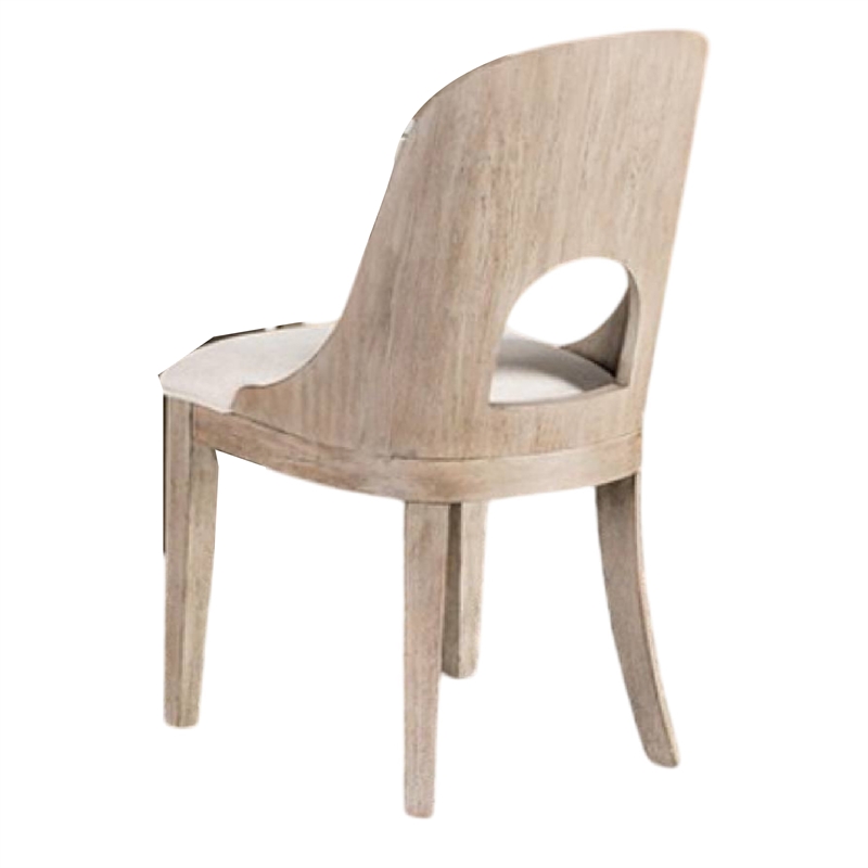 Zoko 5pc Round Dining Table Set- Polyester Chairs- White- Solid Wood