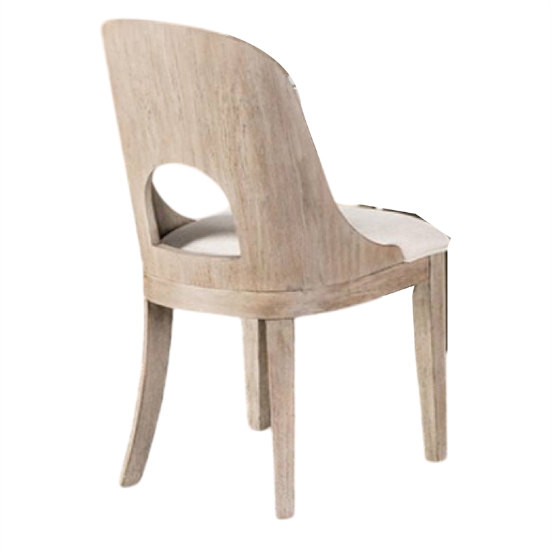 Zoko 5pc Round Dining Table Set- Polyester Chairs- White- Solid Wood