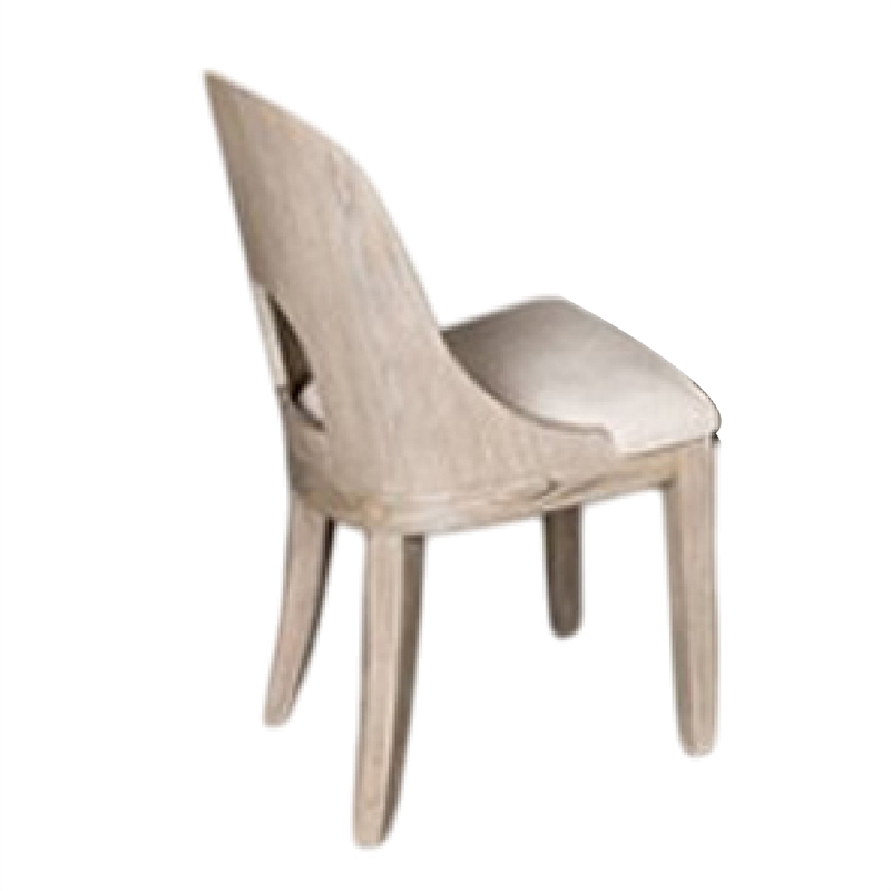 Zoko 7pc Dining Table Set- Polyester Cushion Seats- White Wash Wood