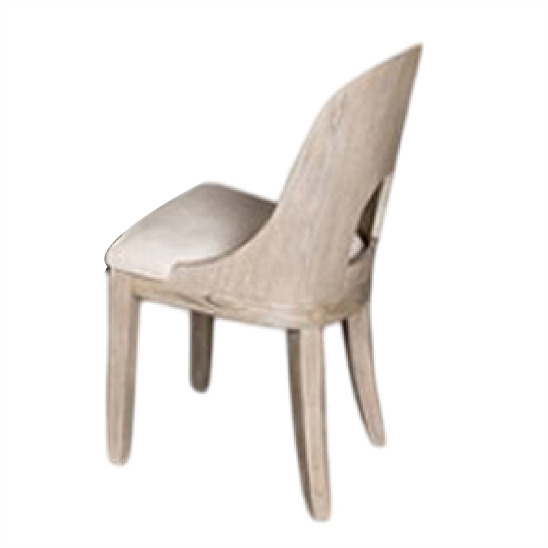 Zoko 7pc Dining Table Set- Polyester Cushion Seats- White Wash Wood