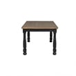 Ginie 7pc Dining Table Set- 6 Chairs- Farmhouse Legs- Black Rubberwood