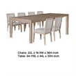 Kizie 7pc Dining Table Set- 94-118 Inch Extendable- Tawny Brown Chairs