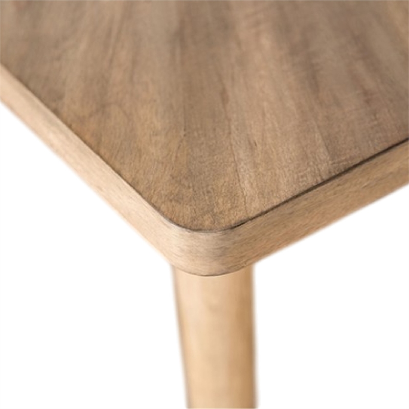 Lucas Dining Table- Rectangular Natural Brown- Solid Wood- 68 Inch