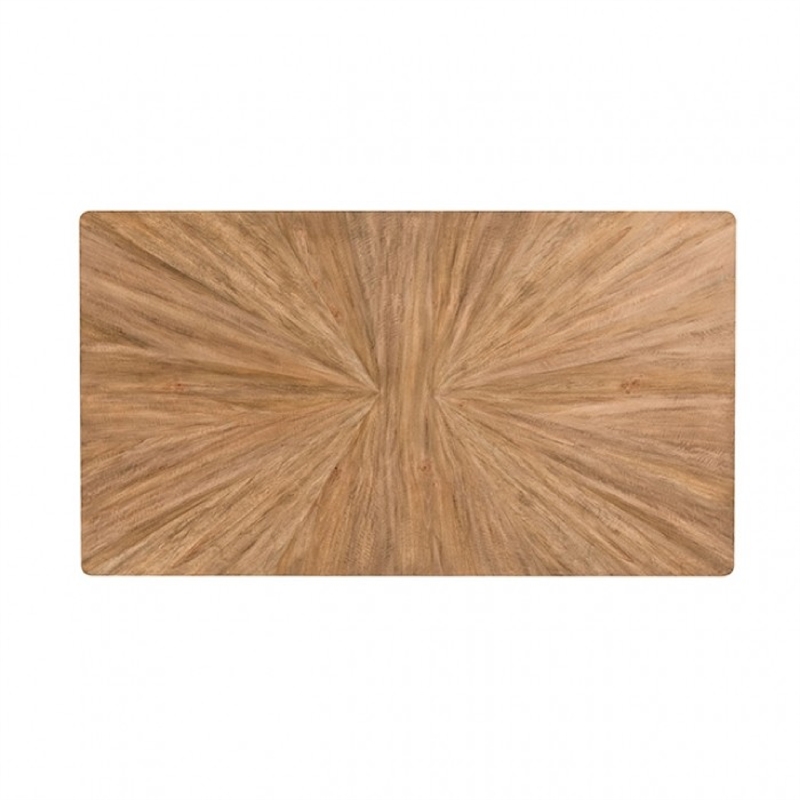 Lucas Dining Table- Rectangular Natural Brown- Solid Wood- 68 Inch