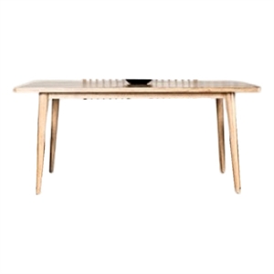 Lucas Dining Table- Rectangular Natural Brown- Solid Wood- 68 Inch