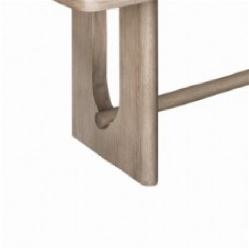 Zoko Dining Table- Pedestal Base- Classic White Wash Wood 83 Inch