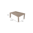 Kizie Dining Table- 94-118 Inch Extendable Top- Tawny Brown Rubberwood