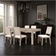 Giva Dining Table- Farmhouse Rectangular Natural Brown Wood 78 Inch