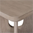 Zoko Square Counter Height Table- Pedestal Base- White Wash Oak Veneer