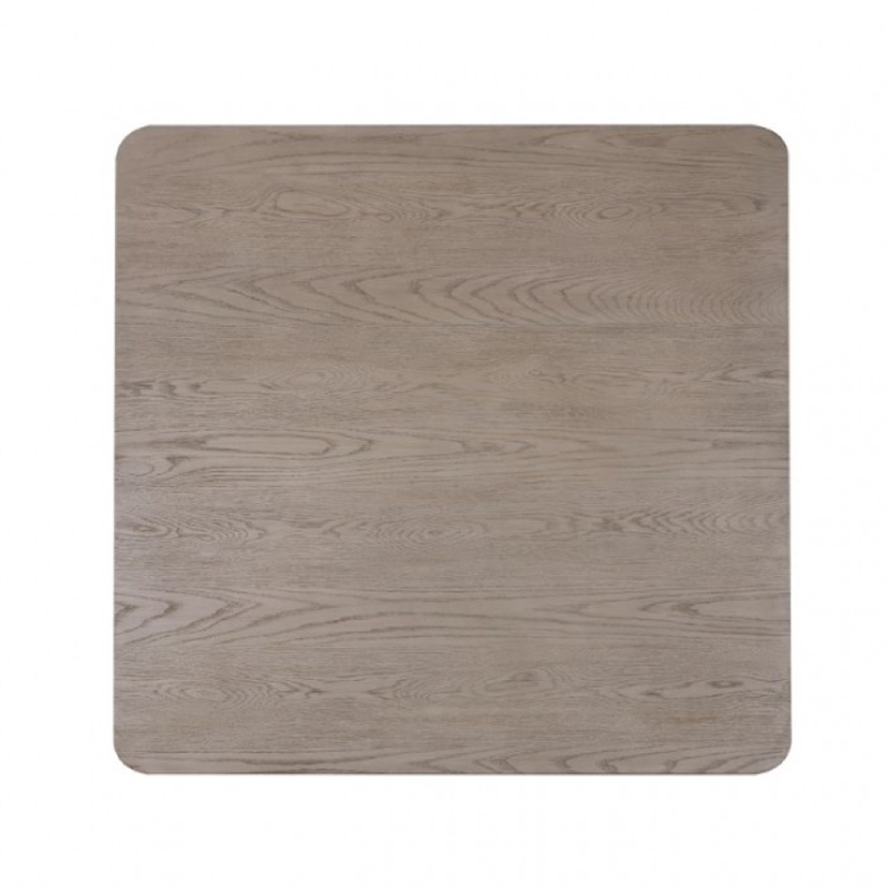 Zoko Square Counter Height Table- Pedestal Base- White Wash Oak Veneer