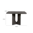 Zoko Square Counter Height Dining Table- Pedestal Base- Ash Gray Wood