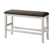 Begr 4pc Counter Height Kitchen Island Table- Bench- Stool Set- White