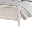 Alta King Size Bed- Classic French Design- White Solid Wood Frame