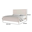 Alta King Size Bed- Classic French Design- White Solid Wood Frame