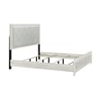 Joho King Size Bed- Luxury Beige Diamond Button Tufted Upholstery