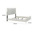 Joho King Size Bed- Luxury Beige Diamond Button Tufted Upholstery