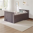 Mari Twin Captain Bed with Drawers- Rustic- Brazilian Pine- Wood- Gray