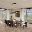 Mordy 7pc Dining Table Set-90 (1+18) Inch Expandable Leaf-6 Chairs
