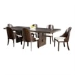 Mordy 7pc Dining Table Set-90 (1+18) Inch Expandable Leaf-6 Chairs