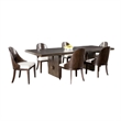 Mordy 9pc Dining Table Set- 72-90 Inch Expandable Leaf- 8 Chairs