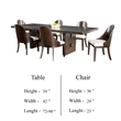 Mordy 9pc Dining Table Set- 72-90 Inch Expandable Leaf- 8 Chairs