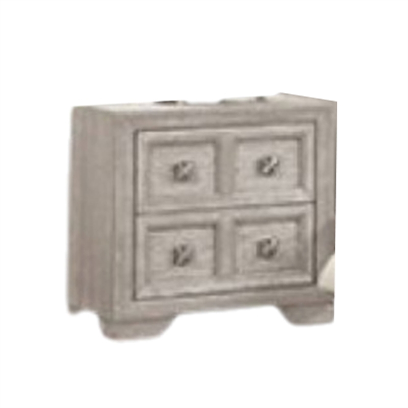 Diaz 5pc Queen Size Bedroom Set with Chest in Sunburst Light Gray