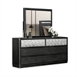 Zoko 4pc Queen Bedroom Set with USB Bedside Table-  Ash Gray Wood