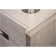 Rizvi 5pc Queen Bedroom Set- Nightstand and Chest- Gray Solid Wood