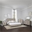 Rizvi 5pc Queen Bedroom Set- Nightstand and Chest- Gray Solid Wood