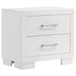 Bela 4 Piece Queen Bedroom Set- LED Lit Bedframe- Snow White Wood
