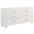 Bela 5 Piece Queen Bedroom Set- LED Lit Bedframe- Snow White Wood