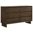 Genu 4pc Queen Size Bedroom Set- Modern Warm Brown Rubberwood