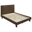 Genu 5pc Queen Size Bedroom Set- Modern Warm Brown Rubberwood