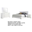 Sok 4pc Queen Bedroom Set- Faux Leather- Blue LED Lights- White Wood