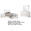 Sok 4pc Twin Bedroom Set- Blue LED Lights- Faux Leather- White Wood