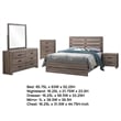 Sili 5pc Queen Bedroom Set with Dresser Mirror- Oak Brown- Dark Bronze