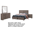 Sili 4pc Queen Storage Bedroom Set- Oak Brown and Dark Bronze