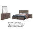 Sili 4pc Queen Storage Bedroom Set- Oak Brown and Dark Bronze