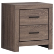 Sili 5pc Queen Storage Bedroom Set- Oak Brown and Dark Bronze- Mirror