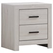 Sili 4pc Queen Bedroom Set- Dresser- Mirror- Coastal White- Bronze