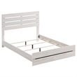 Sili 5pc Queen Bedroom Set- Dresser Mirror- Coastal White Bronze