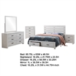 Sili 5pc Queen Storage Bedroom Set- Coastal White and Bronze