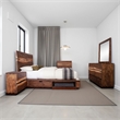 Zeko 5pc Queen Bedroom Set with Storage- Live Edge Smoky Walnut Brown