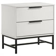 Noro 4pc Queen Bedroom Set- Modern White- Dresser Mirror Nightstand