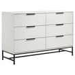 Noro 4pc Queen Bedroom Set- Modern White- Dresser Mirror Nightstand
