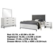 Noro 4pc Queen Bedroom Set- Modern White- Dresser Mirror Nightstand