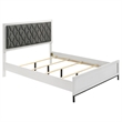 Noro 4pc Queen Bedroom Set- Modern White- Dresser Mirror Nightstand