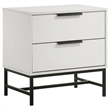 Noro 4pc Queen Bedroom Set- Modern White- Dresser Mirror Nightstand
