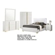 Dex 5pc Queen Bedroom Set with Modern LED Headboard- Mirror- White