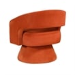 Lessa Swivel Accent Chair- Orange- Round Base- Soft Foam Cushion